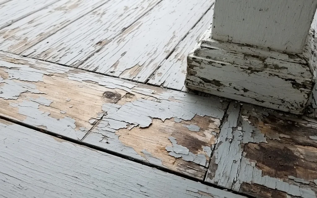 Painted porch wood