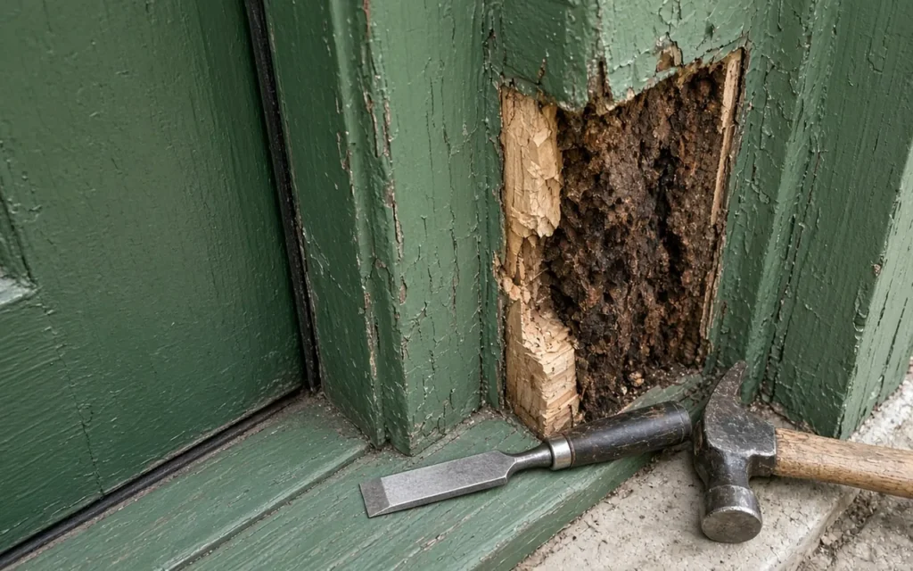 Wood Rot in a Door Frame: Permanent Repair Steps for Beginners