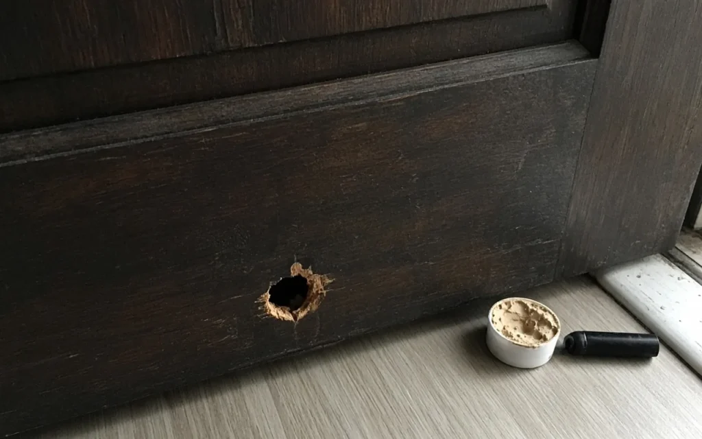 Hole in a Stained Wood Door: How to Match Color Perfectly