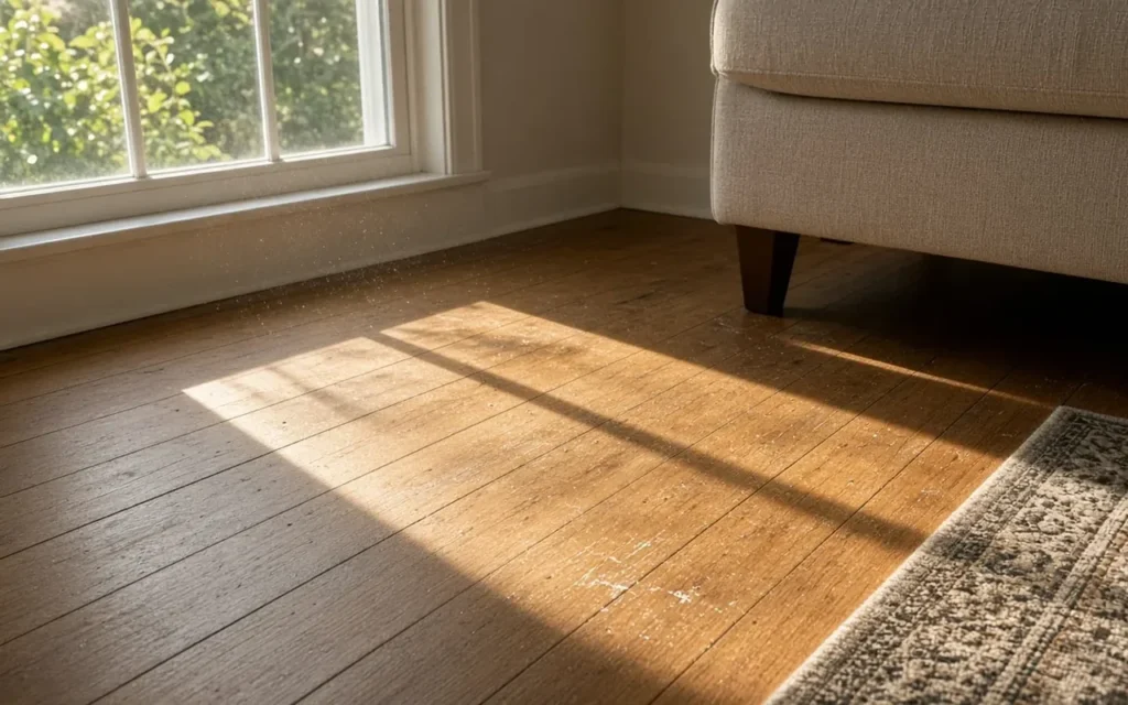 Sunlit hardwood